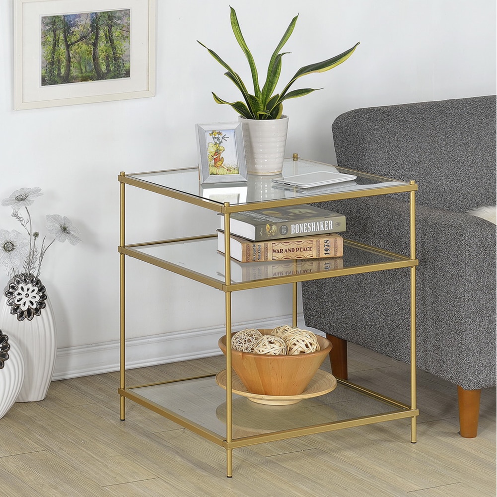 gold trim end tables