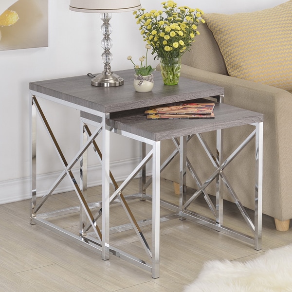 Shop Set of 2 X Design Nesting Slide tables Free Shipping Today