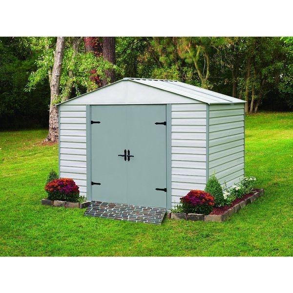 Arrow Viking Vinyl Coated Steel Shed (8' x 5') - Free 