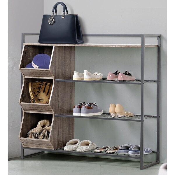 4 shelf shoe rack