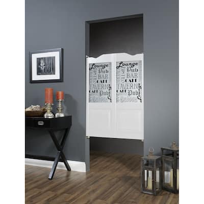 AWC Tavern Glass Unfinished Pine 36-inch Café Door