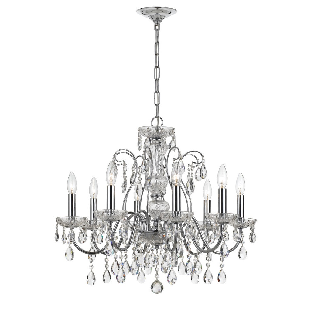 Crystorama Traditional 8-light Polished Chrome Chandelier - Chandeliers For Bedrooms by Overstock.com