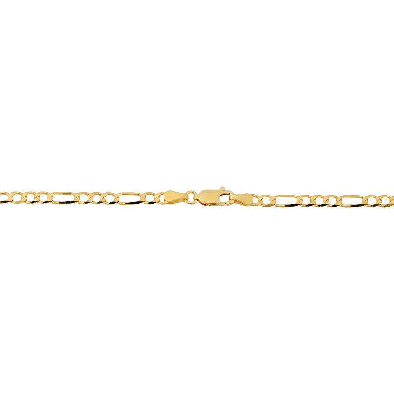 Fremada 10k Yellow Gold 3.3-mm High Polish Concave Figaro Link Anklet (10 inches)