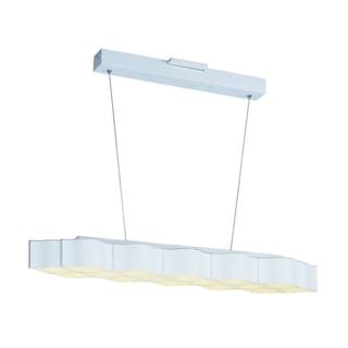 Billow 16-light LED Matte White Linear Pendant Light