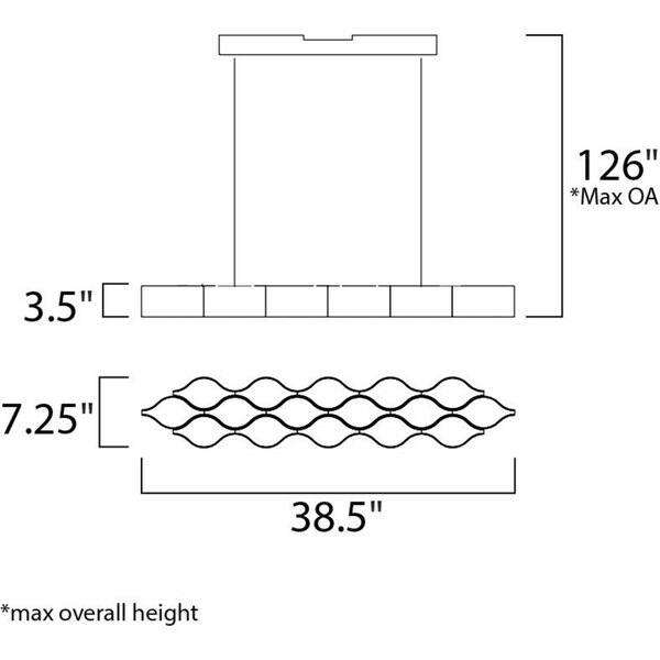 Billow 16-light LED Matte White Linear Pendant Light