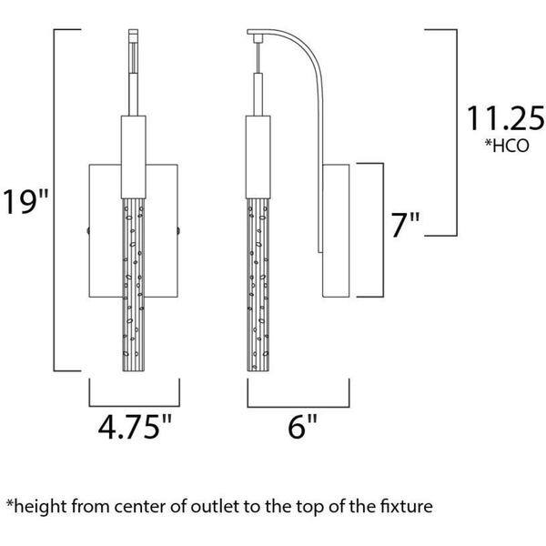 Scepter 1-light LED Black Chrome Wall Sconce