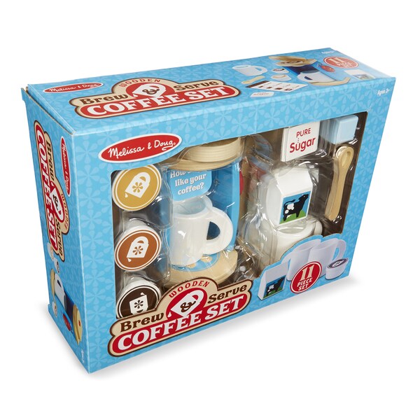 Melissa & Doug Wooden Brew & Serve Coffee Set