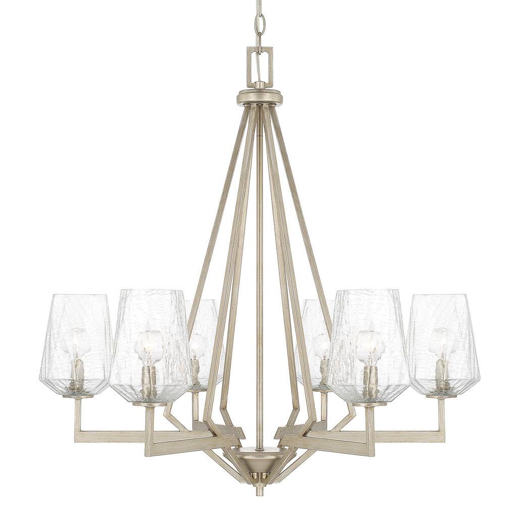 Arden 6-light Brushed Silver Chandelier - Brushed Silver - Chandeliers For Bedrooms by Overstock.com