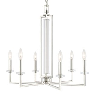 Capital Lighting Morgan Collection 8-light Polished Nickel Chandelier ...