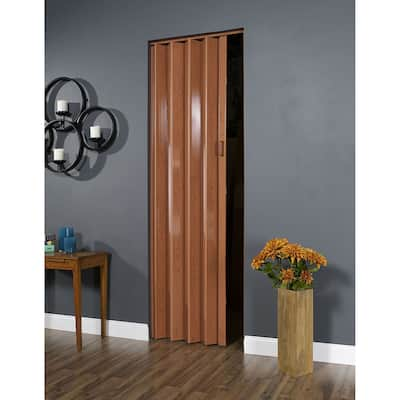 32 Inch x 96 Inch Folding Door in Pecan Brown