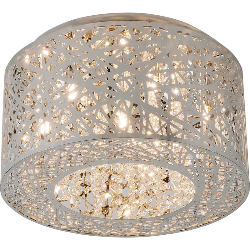 Inca 7-light LED Polished Chrome Flush Mount Light - Silver