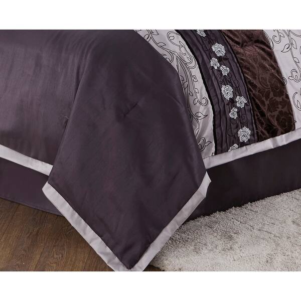 Shop Grand Avenue Stella Purple 7 Piece Bedding Comforter Set On