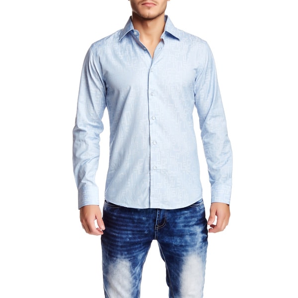 TR Premium's Printed Long Sleeve Button Down Shirt - 18633842 ...