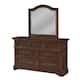 Option Distressed Brown Dresser and Mirror Combo