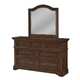 Distressed Brown Dresser and Mirror Combo