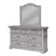 Distressed Grey Dresser and Mirror Combo