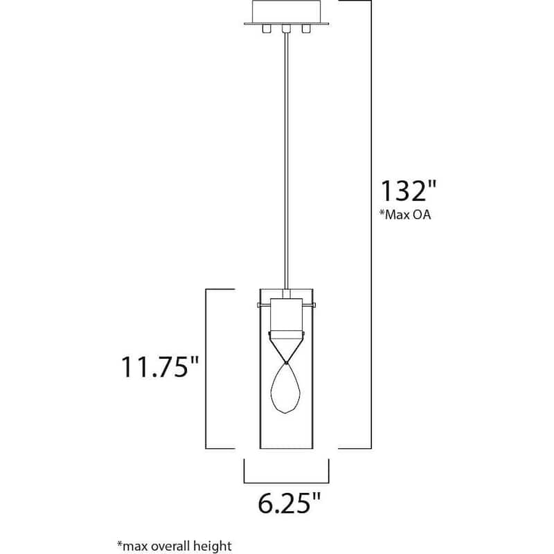 Solitaire 1-light LED Polished Chrome Single Pendant Light