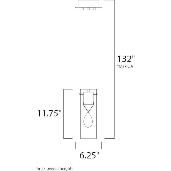 Solitaire 1-light LED Polished Chrome Single Pendant Light