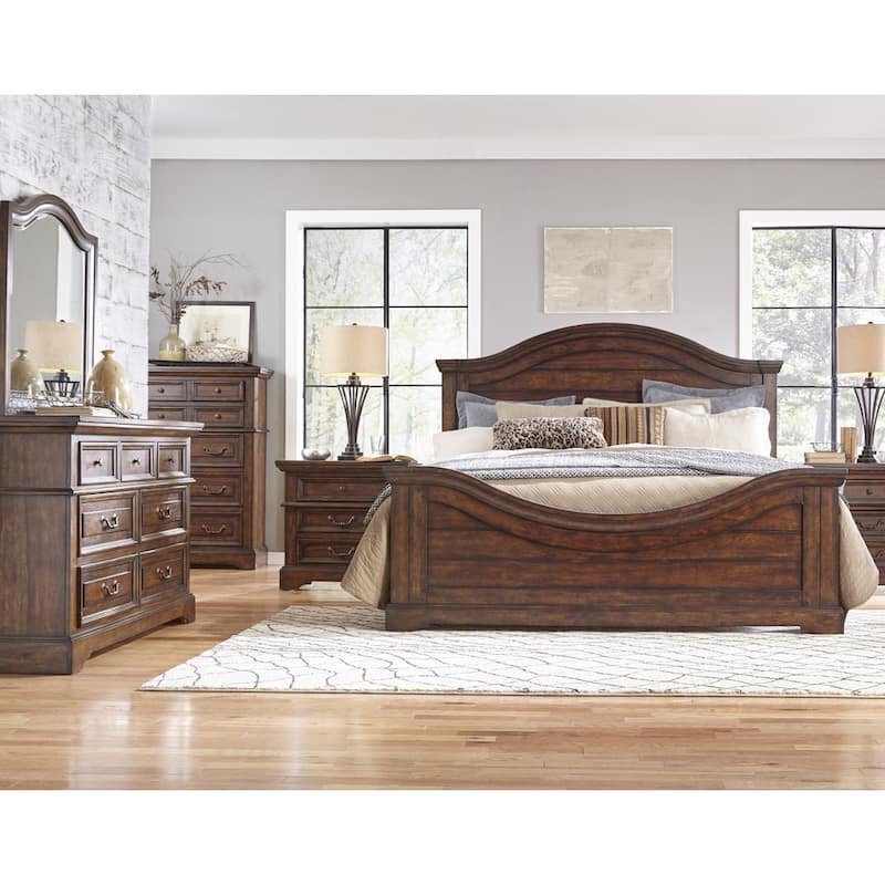 Lakewood Panel 5-piece Bedroom Set - Brown - King