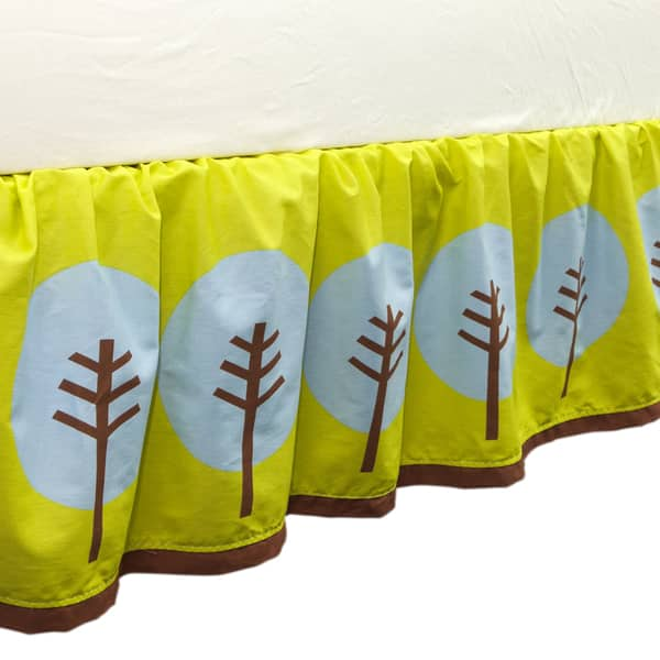 slide 1 of 1, True Baby Tree Tops Bed Ruffle in Tree print