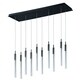 preview thumbnail 1 of 1, Scepter 10-light LED Black Chrome Linear Pendant Light