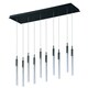 preview thumbnail 2 of 1, Scepter 10-light LED Black Chrome Linear Pendant Light