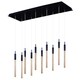 preview thumbnail 2 of 1, Scepter 10-light LED Bronze Linear Pendant Light
