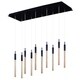 preview thumbnail 1 of 1, Scepter 10-light LED Bronze Linear Pendant Light
