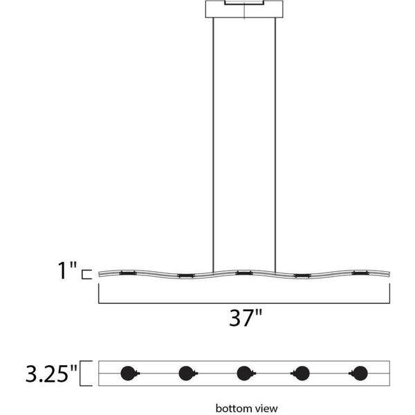 Roller LED Linear Pendant Light Fixture