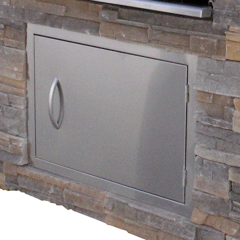 Cal Flame Stone Veneer Stainless Steel 7 Ft 4 Burner Grill Island