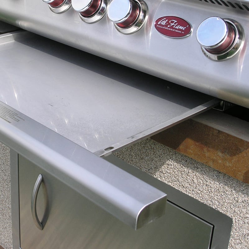 Cal Flame Stone Veneer Stainless Steel 7 Ft 4 Burner Grill Island
