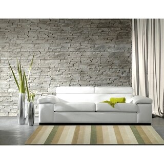 Aspect Green Stripes Wool Tufted…