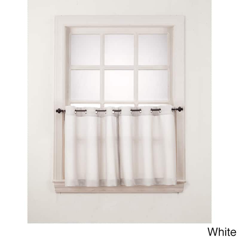 Copper Grove Speedwell Grommet Window Tier Pair - 56"w x 24"l - White