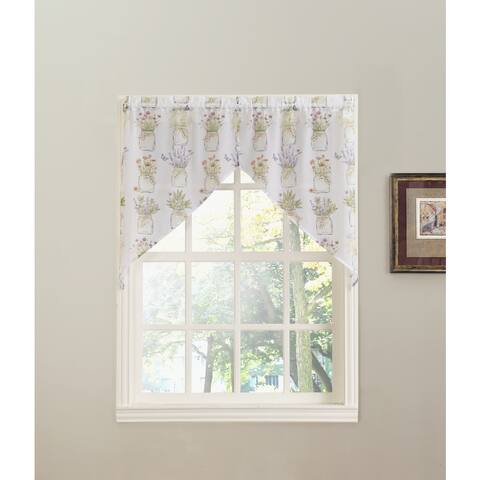 No. 918 Eve's Garden Rod Pocket Window Swag (Pair)