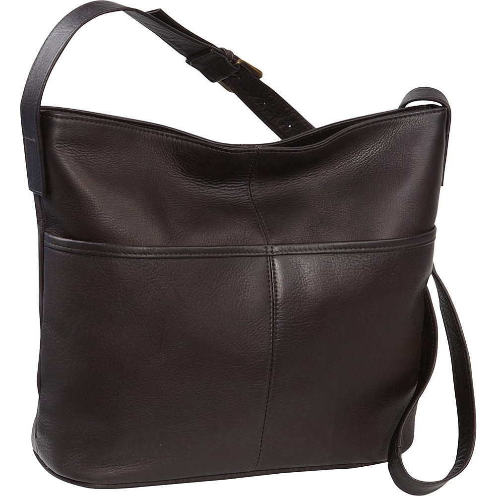 leather hobo bag with outside pockets