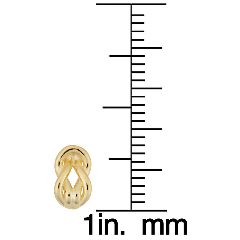 Fremada Italian 14k Yellow Gold Love Knot Stud Earrings