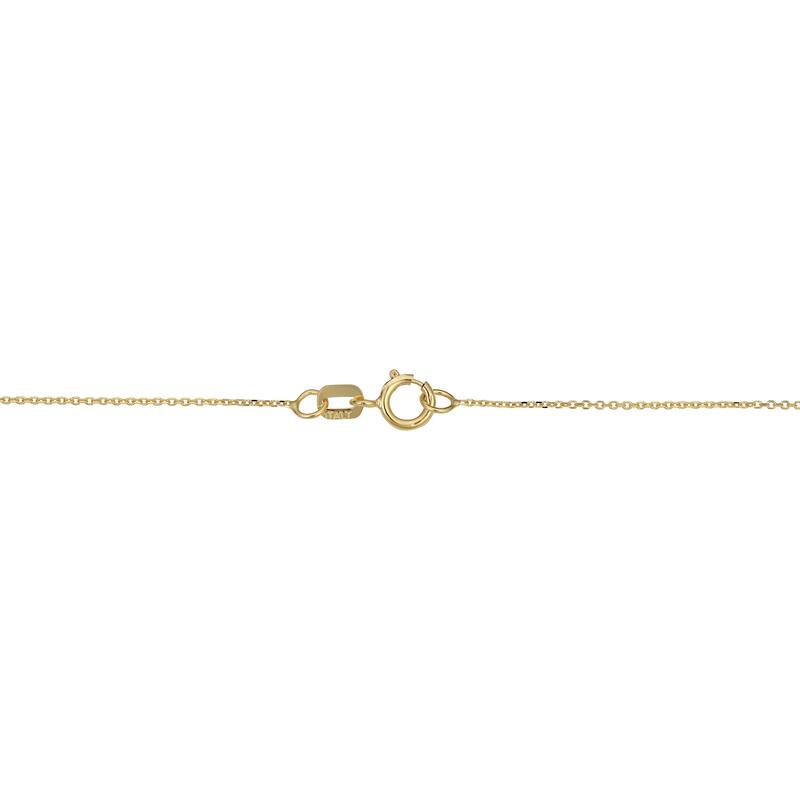 14k Yellow or Rose Gold Crescent Moon Necklace (18 inches)