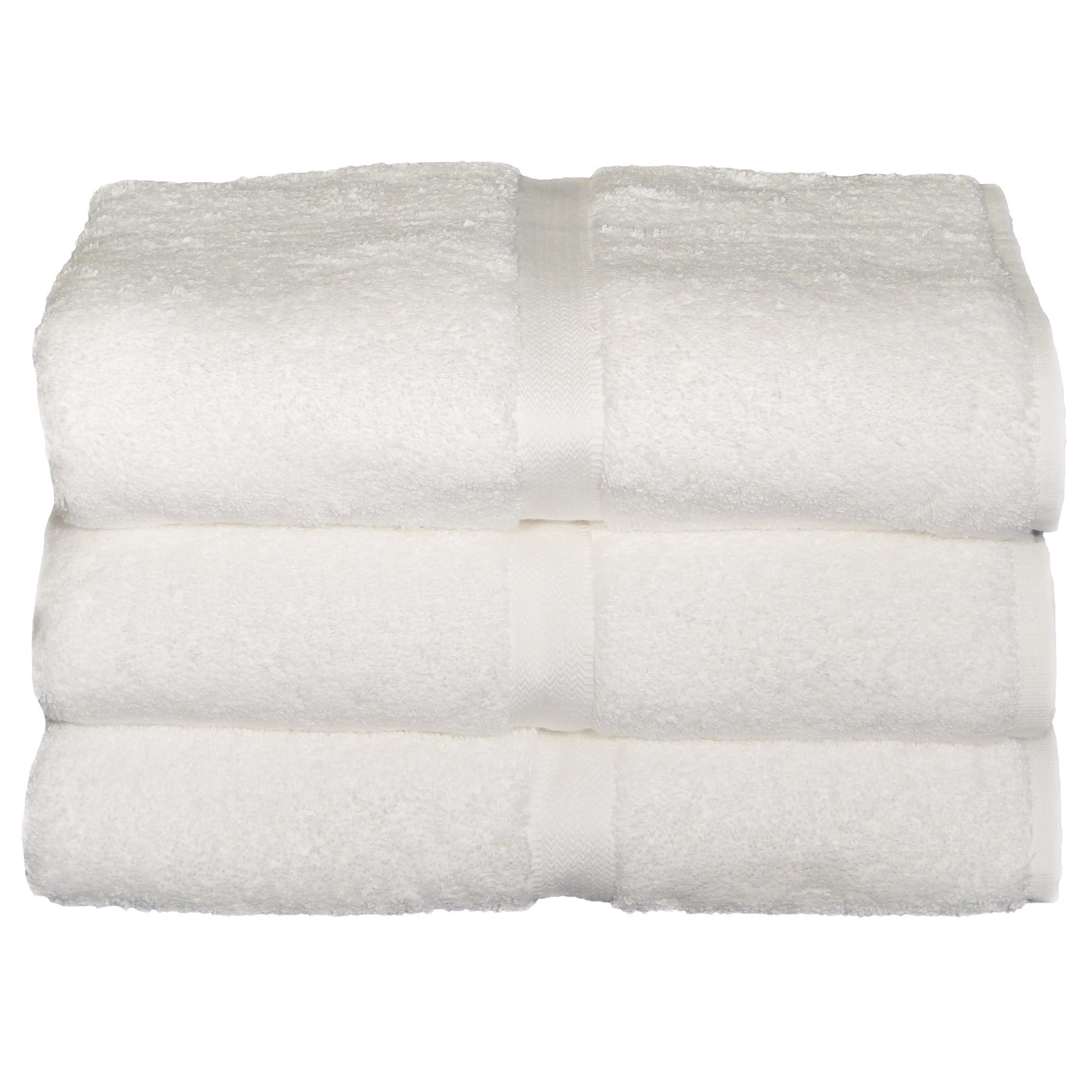 12 Wholesale Soft Durable Absorbent White Bath Towel Size 30x54