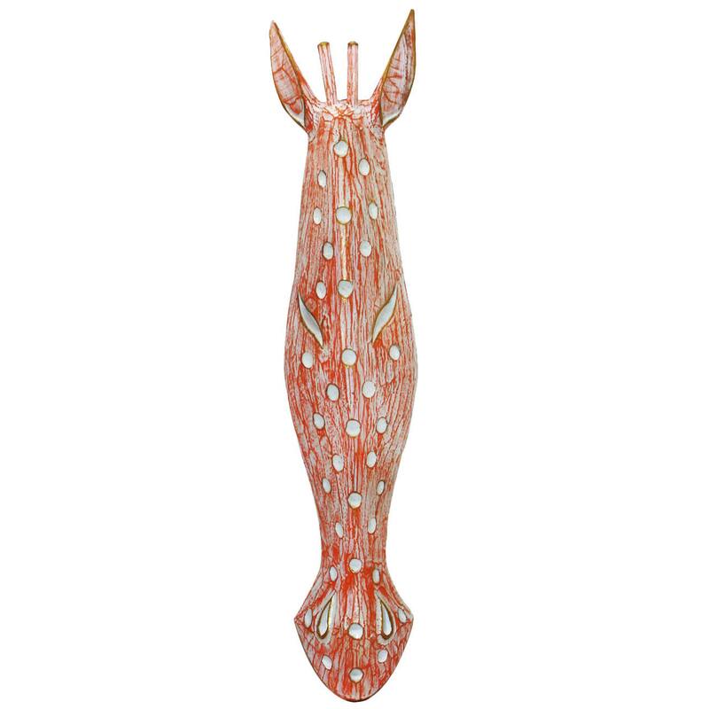 Handmade Wood Wash Dots Giraffe Mask (Indonesia)