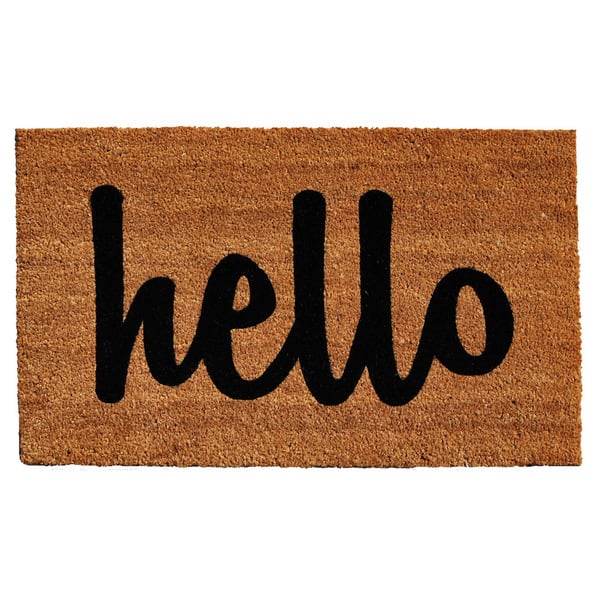 slide 1 of 1, Momentum Mats Cursive Hello Doormat (2' x 3')