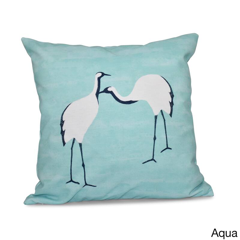 Stilts Animal Print 18 x 18-inch Outdoor Pillow - Aqua