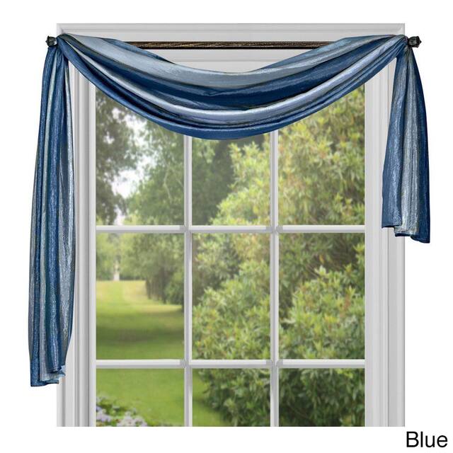 Achim Ombre Window Curtain Scarf - 50" x 144" - 50x144 - Blue