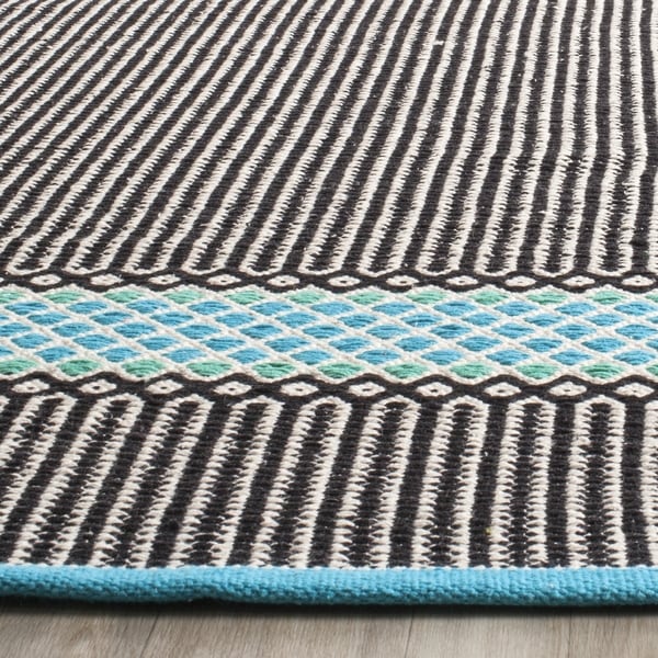 Safavieh Hand-Woven Montauk Turquoise/ Multi Cotton Rug - 3' x 5'