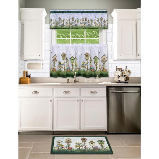 Achim Home Sweet Home Printed Tier and Valance set - 58x24