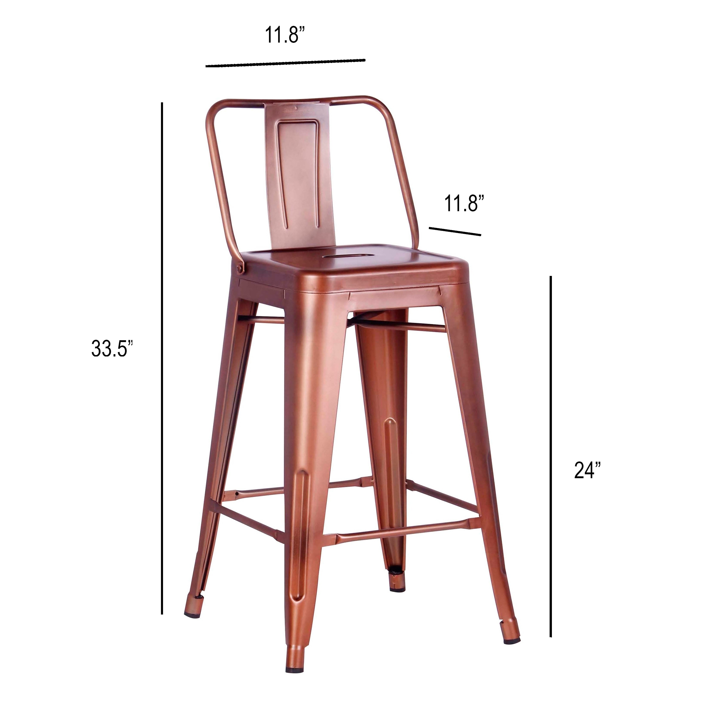 red metal bar stools 24 inch