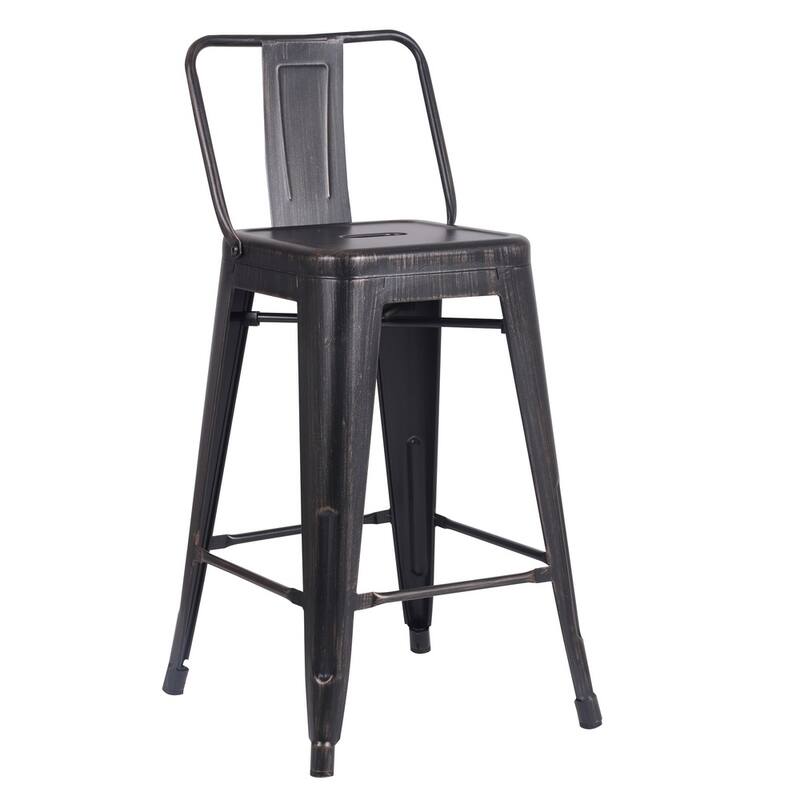 AC Pacific 24 Inch Metal Barstool Set of 2
