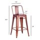 Industrial 24-inch Metal Bar Stool (Set of 2) - Thumbnail 18