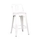 Industrial 24-inch Metal Bar Stool (Set of 2) - Thumbnail 0