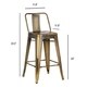 Industrial 24-inch Metal Bar Stool (Set of 2) - Thumbnail 17
