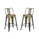 Industrial 24-inch Metal Bar Stool (Set of 2) - Thumbnail 14